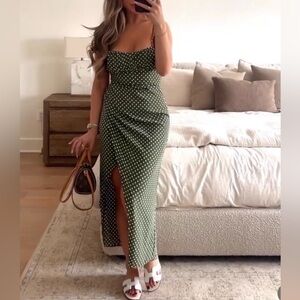 Polka Dot Green Zara dress